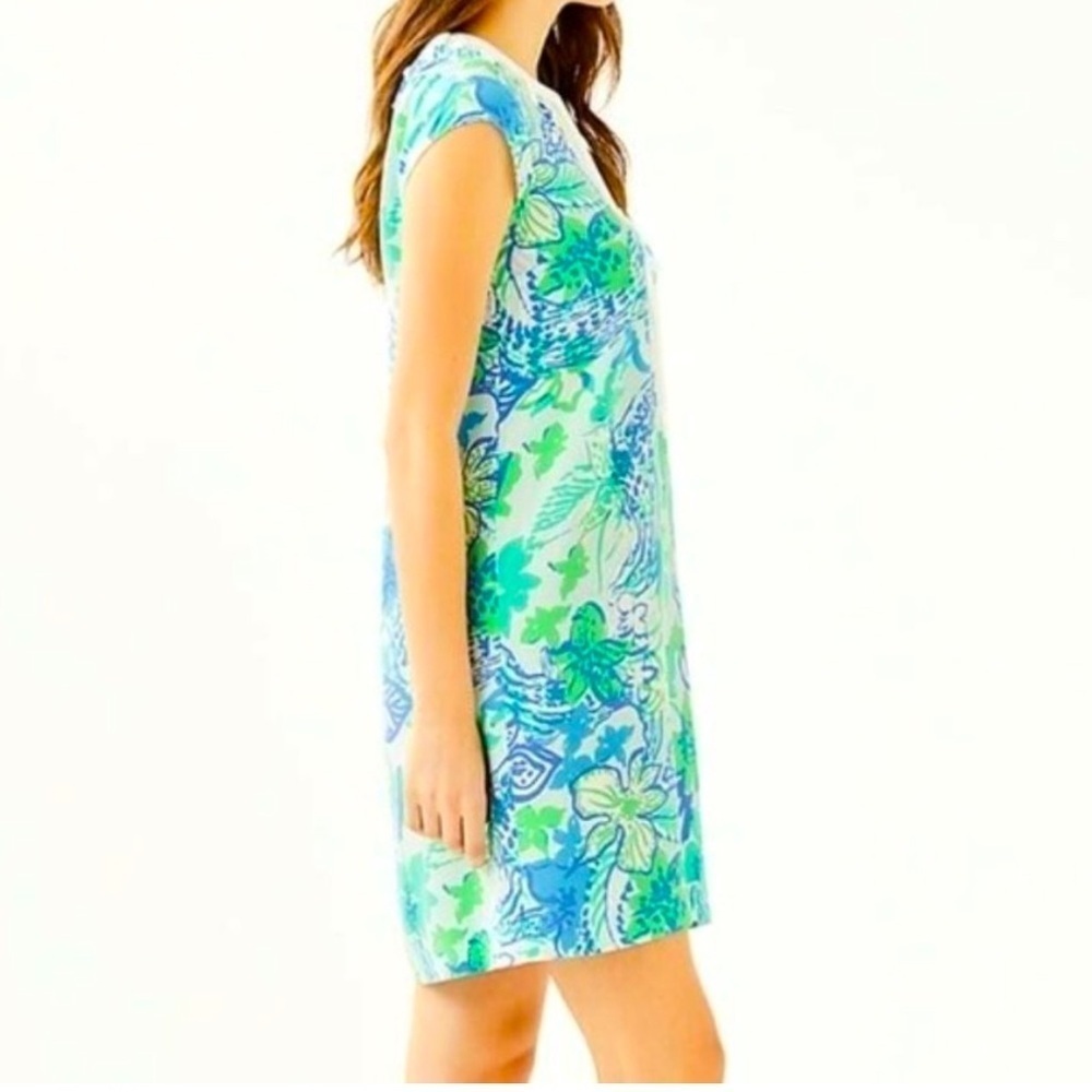 Lilly Pulitzer | NWT Whisper Blue Madia Boom Croc A Locca Tunic Dress M - Picture 4 of 8